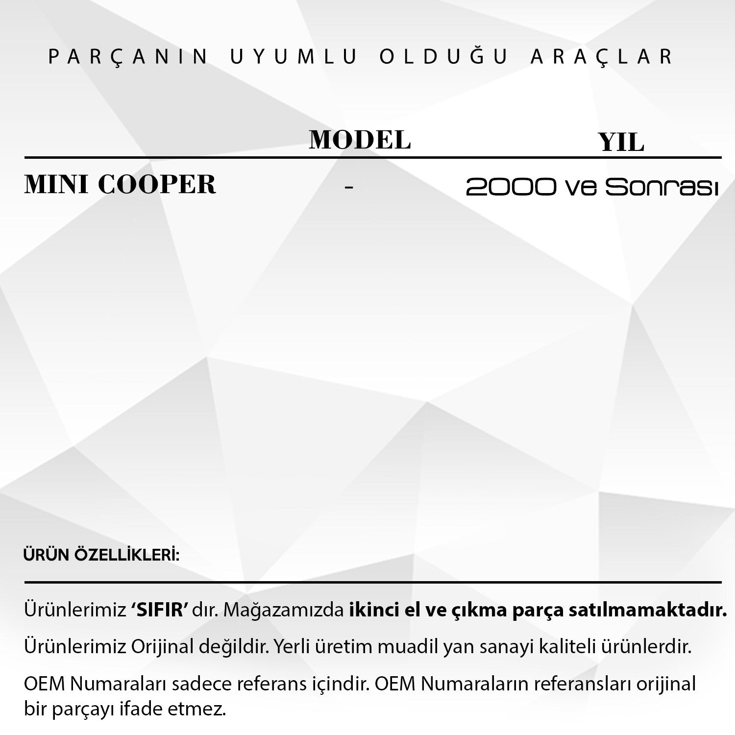 Mını Cooper için Mil ile Panoramik Sunroof Motor Tamir Dişlisi