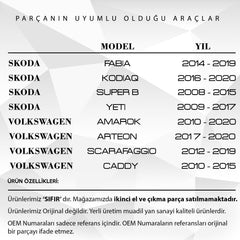 VW Caddy, Skoda Kodiaq için Ön Cam Silecek Suyu Fıskiye Memesi 2'li