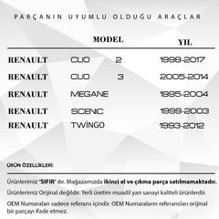 Renault Clio, Scenic, Megane, Twingo için Bagaj Kilit Dişlisi