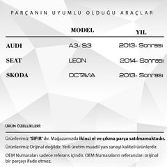 Volkswagen GOLF 7 için Sunroof Perde Parçası