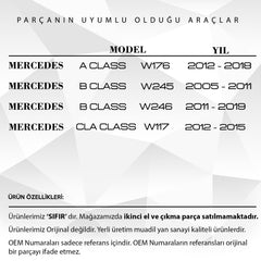 Mercedes A Class W176, B Class W246 için Port Bagaj Çıta Kapağı