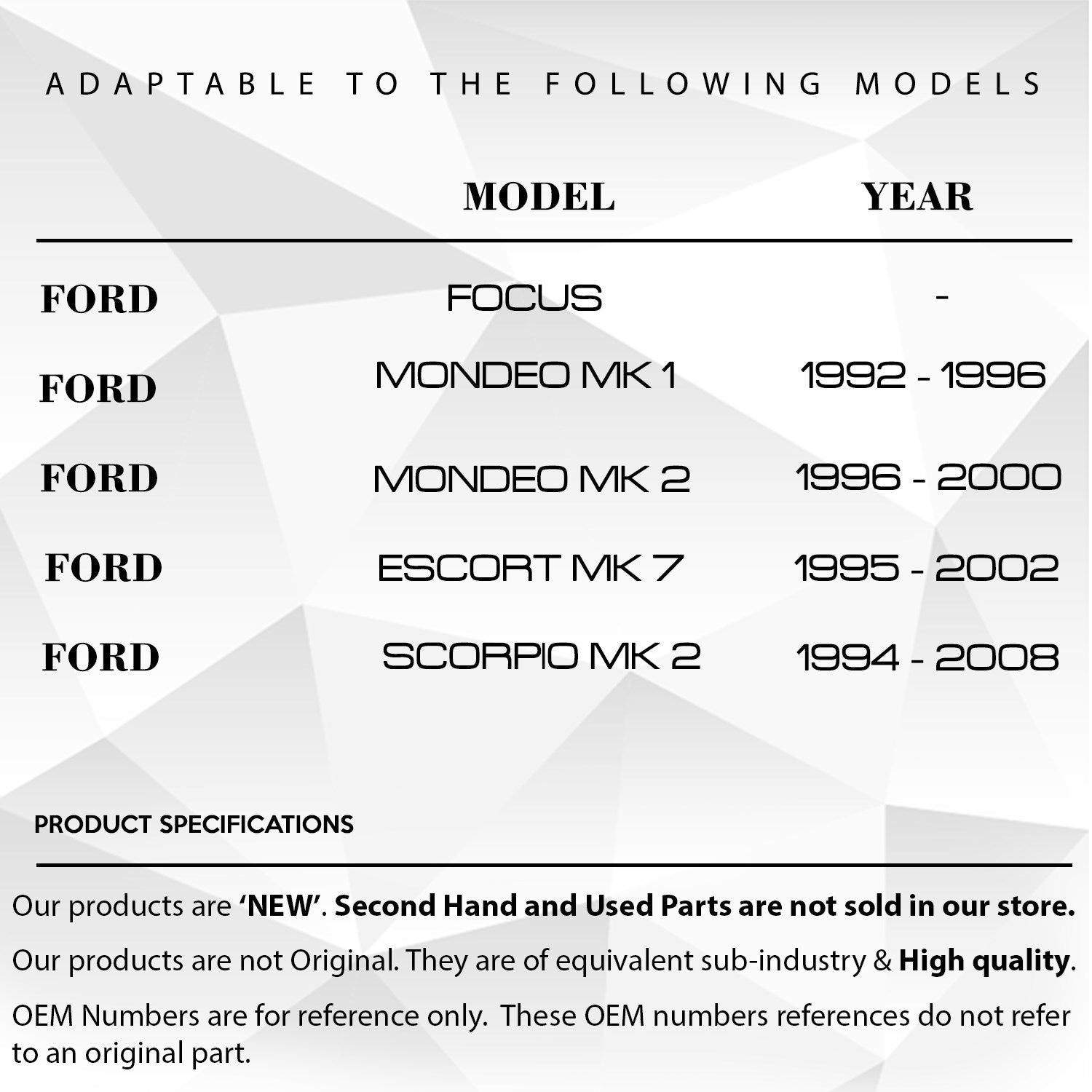 Ford Focus Mondeo Escort için Sunroof Motor Tamir Dişlisi