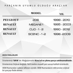 Peugeot 206 1998–2010 için Sunroof Motor Tamir Dişli Demir Milli