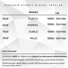 Fiat Doblo Punto Fiorino Palio Albea için Bagaj Kilit Tamir Parça