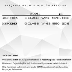 Mercedes  W126, W463 için Sunroof Tamir Takımı