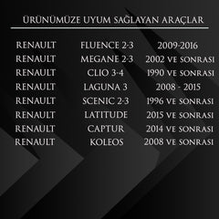 Renault Fluence, Megane için Evrensel Direksiyon Kilidi Emülatörü