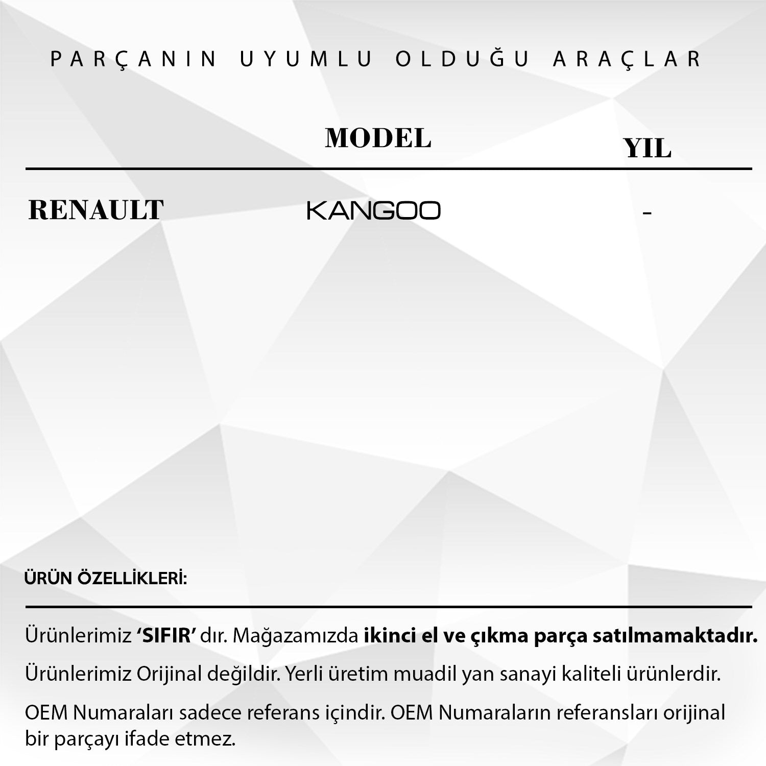 Renault Kangoo için Kapı Kilit Motor Tamir Dişlisi