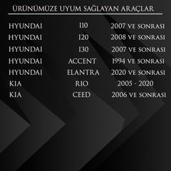 Hyundaı, Accent, Elantra, Kıa Rio, Ceed için  Hold Yazılı Kumanda Lastiği