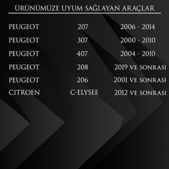 Peugeot 207,307,407,208,206 ve Citroen C-Elysee için Vites Topuzu