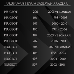 Peugeot 306,106,206,307,207,107 için Radyatör Ek Depo Kapağı