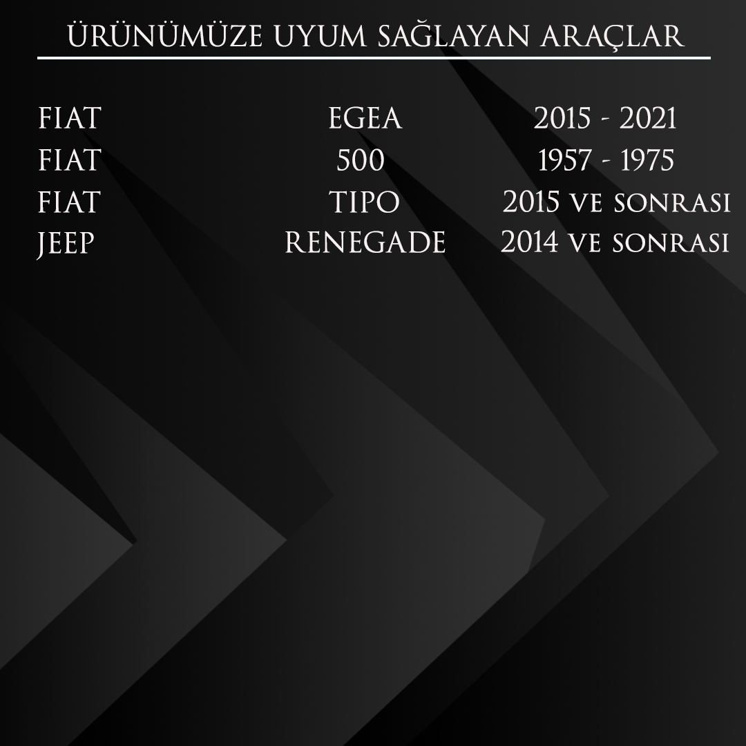 Fiat Egea, 500, Tipo, Renegade için Airbag Zembereği