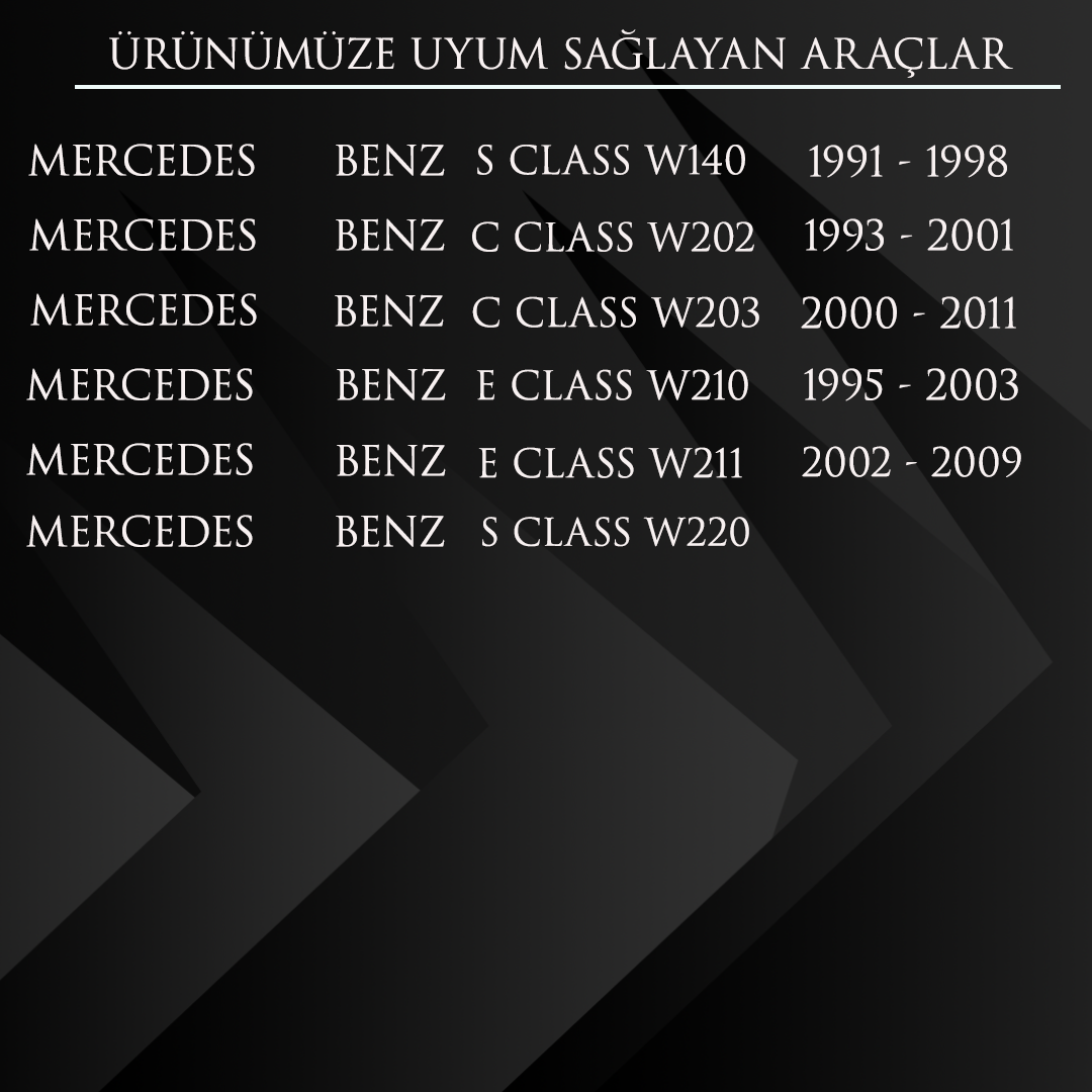 Mercedes W140 W202 W203 W210 W211 W220 için Sunroof Perde Izgarası