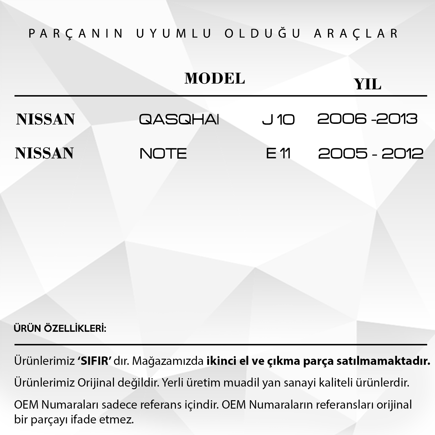 Nissan Qashqai - Note için Bagaj Açma Düğmesi