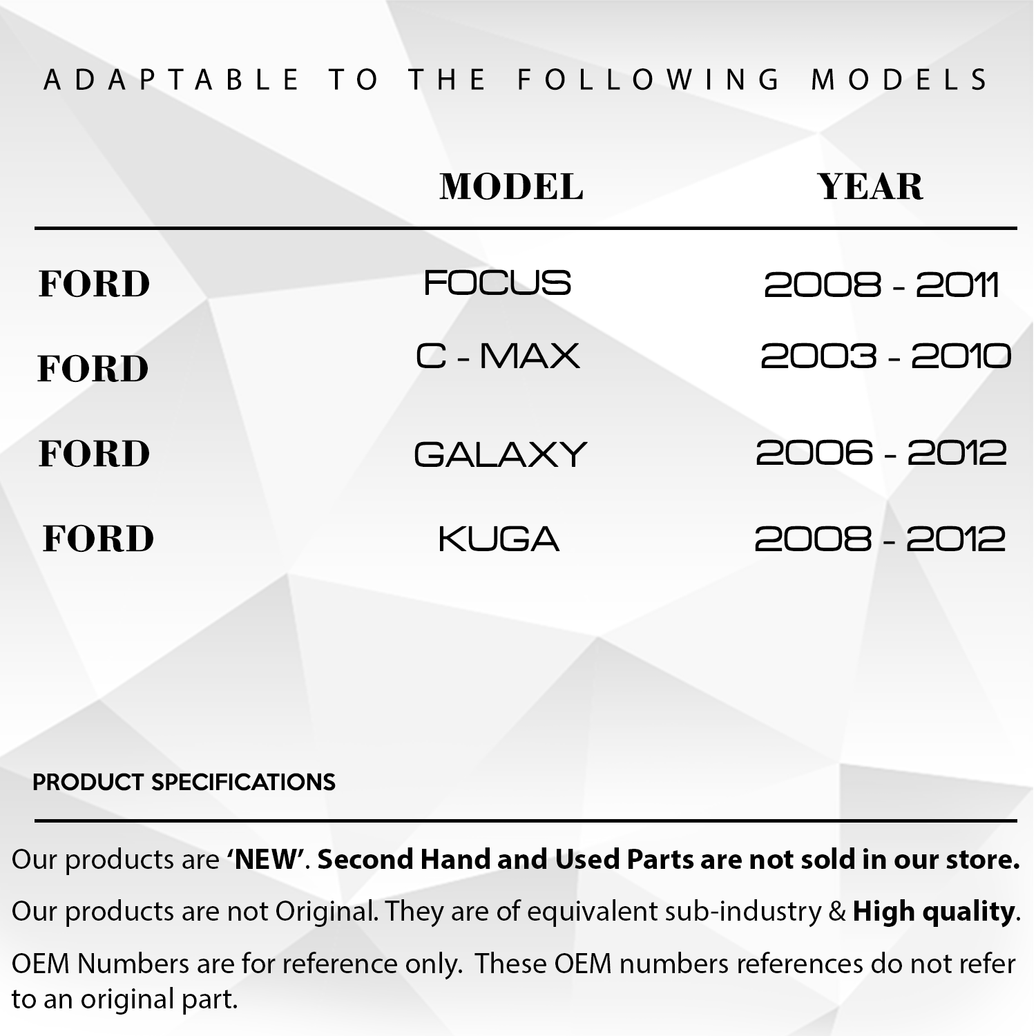 Ford Focus, Kuga, Galaxy, C-Max için Kilometre Gösterge Ekranı