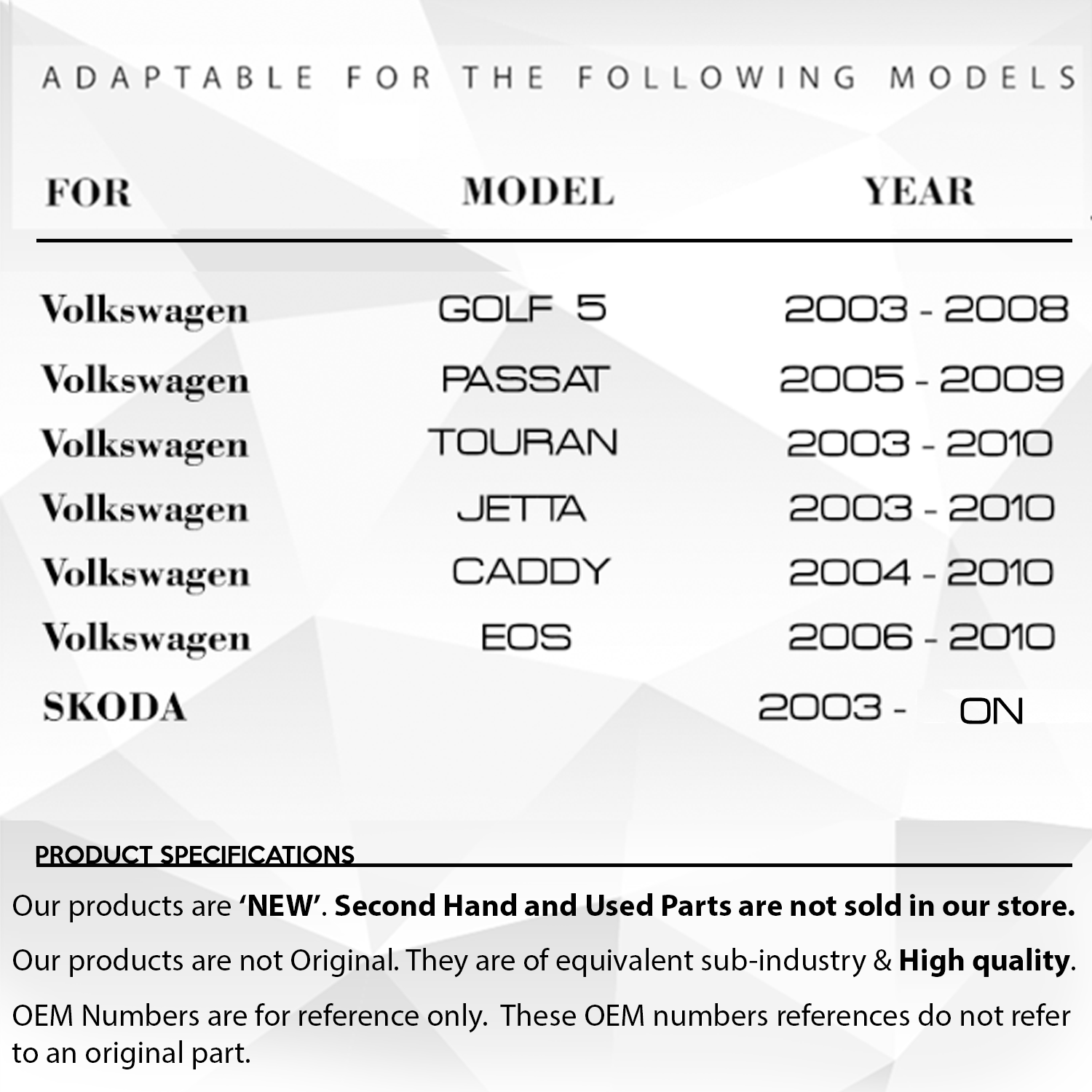 Volkswagen Caddy, Golf 5, Passat, Touran, Jetta, Skoda için Kilometre Gösterge Ekranı