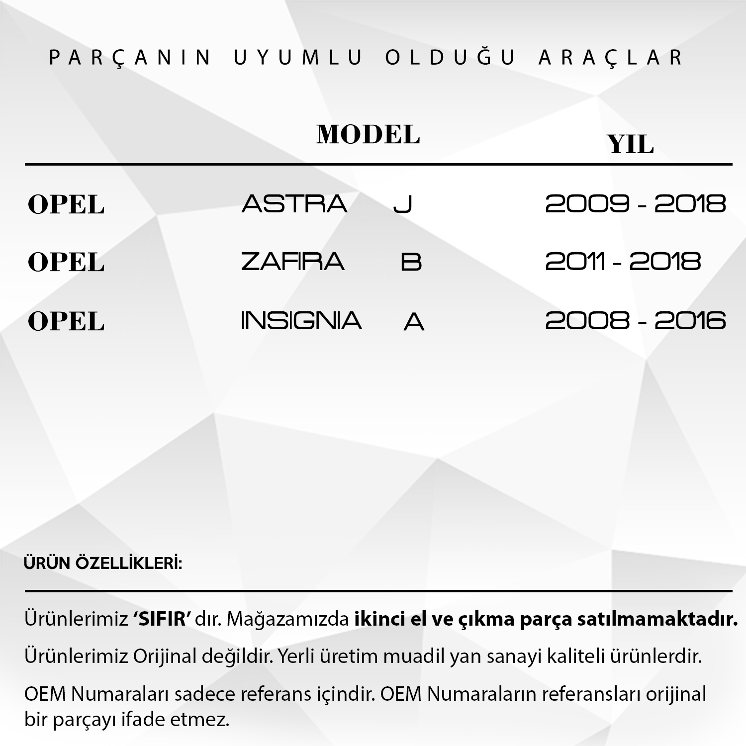 Opel Astra J, Insignia A, Zafira B  için Otomatik Vites Topuzu