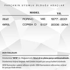 Fiat Fiorino - Opel Corsa D için Pedal Lastiği