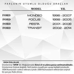 Ford Focus, Mondeo,Fiesta,Transit için Pedal Lastiği