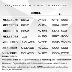 Mercedes Becker Audio 30 APS için Radyo Düğme Kapağı