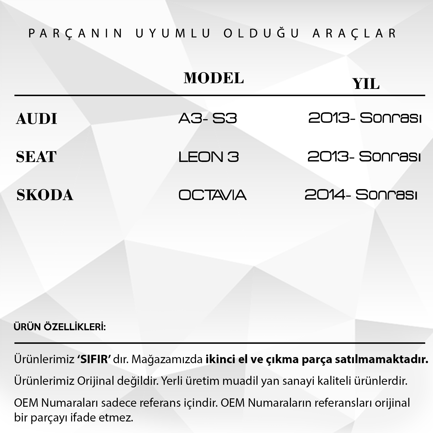 Volkswagen Passat, ,Polo için Sunroof Panaromik Tavan Tamir Ayağı Seti