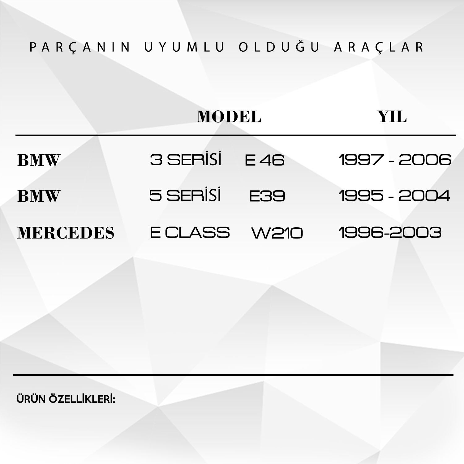 Mercedes E Class  W124  için Arka Perde Motor Tamir Dişlisi