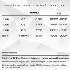 BMW  E39  E83  E53 E70 için Panaromik Tavan Sunroof Tamir Seti - 6 Parça