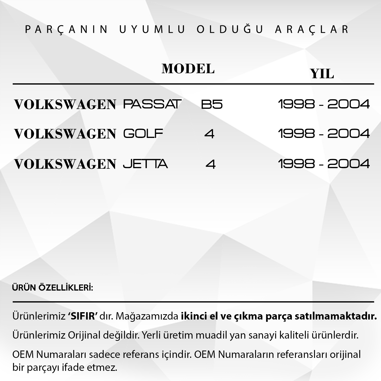 VW Passat,Golf,Jetta için Sol Ön Cam Açma Düğme Çerçevesi -SİYAH