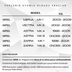 Opel için Motor Üst Kapak Vakum Lastiği