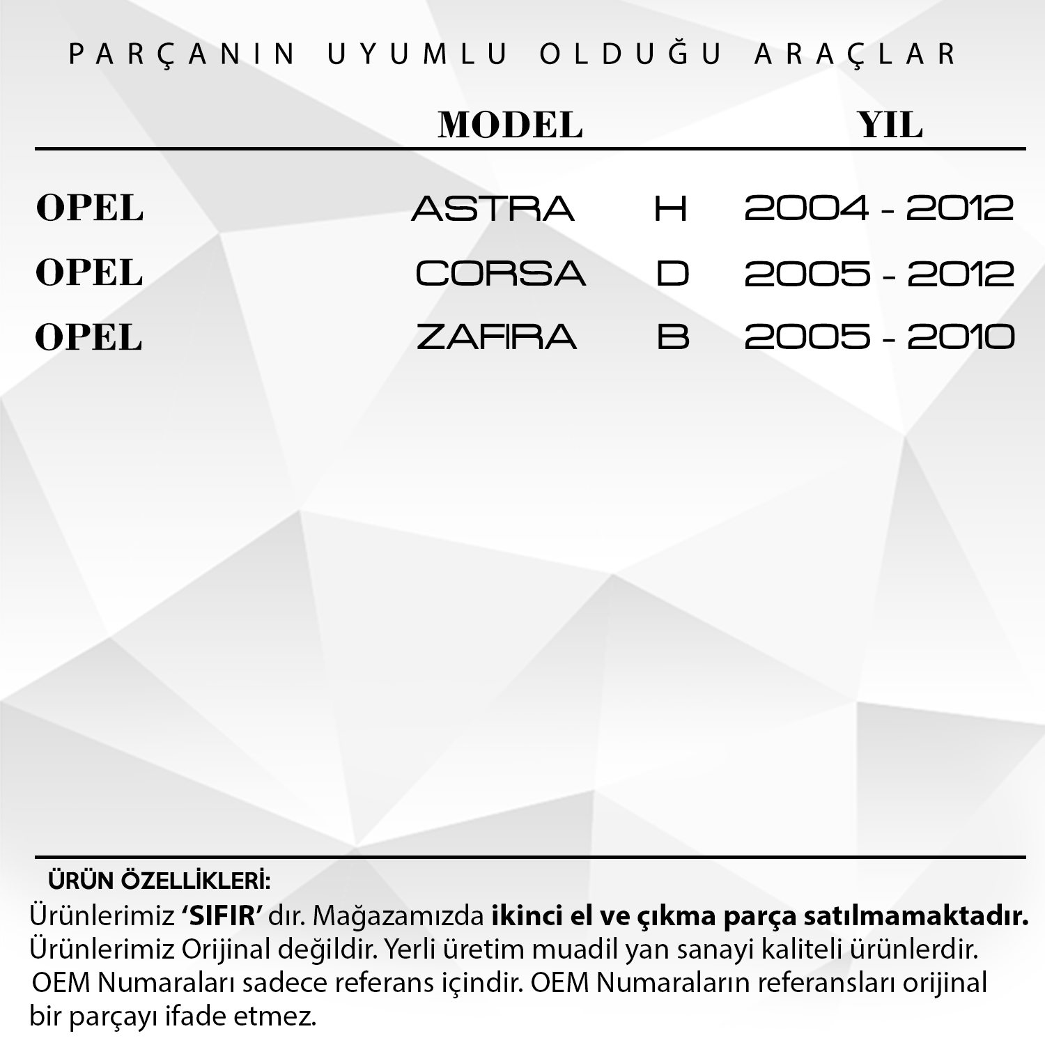 Opel Astra H, Corsa D, Zafira B için 5 İleri Vites Topuzu-Siyah