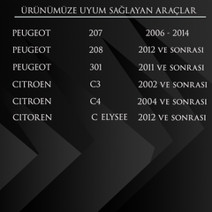 Peugeot 207,208,301, Citroen C3,C4 için El Fren Düğmesi- Gri