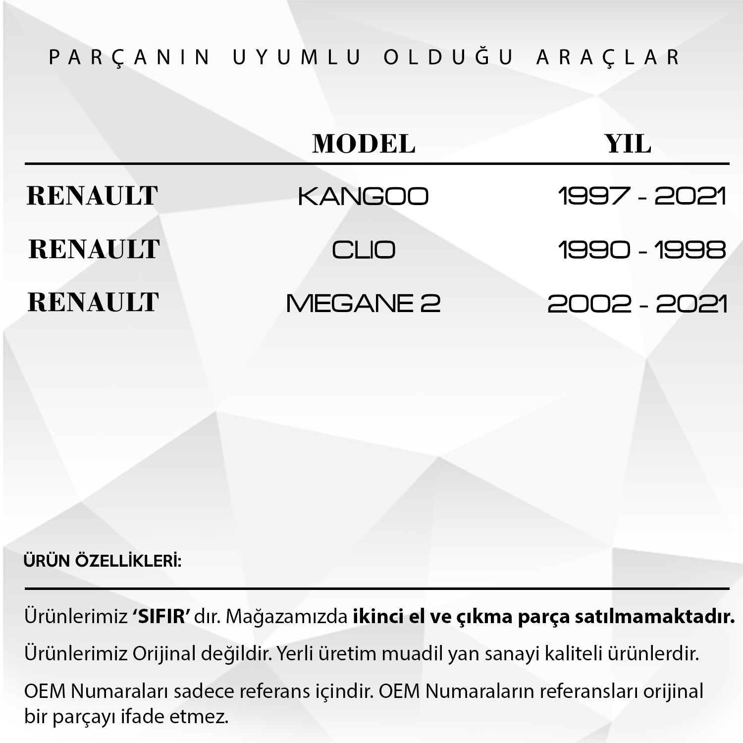 Renault Megane 2, Clio, Kangoo için Motor Üst Kapak Contası