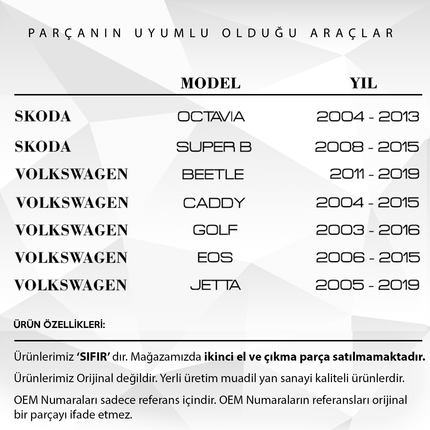 Audi,Seat.Volkswagen,Skoda için Su T Borusu Oem:701819876