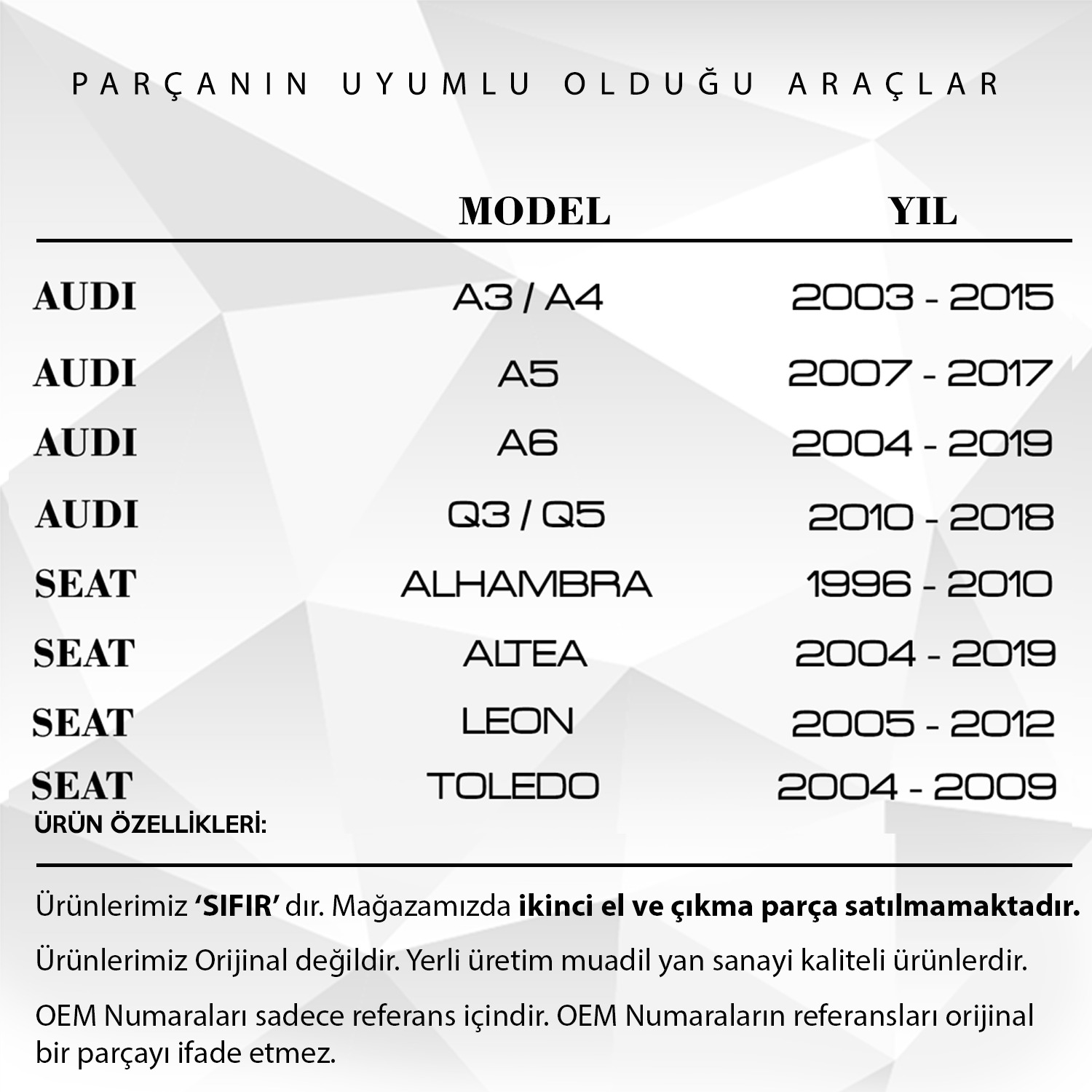 Audi,Seat.Volkswagen,Skoda için Su T Borusu Oem:701819876