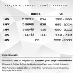 BMW E34, E36, E38, E39, Z3 için Vanos Tamir Takımı Seti