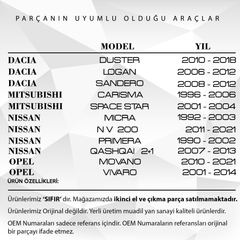 Dacia, Mitsubishi, Nissan, Opel için Radyatör Depo Kapağı