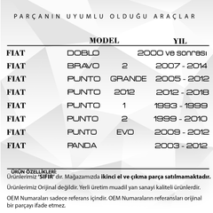 Fiat Doblo, Punto için Kaput Tel Tutucu Klipsi