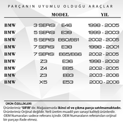 BMW E46,E39,E65,E85(M52TU,M56,M54) için Çift Vanos Conta Tamir Seti