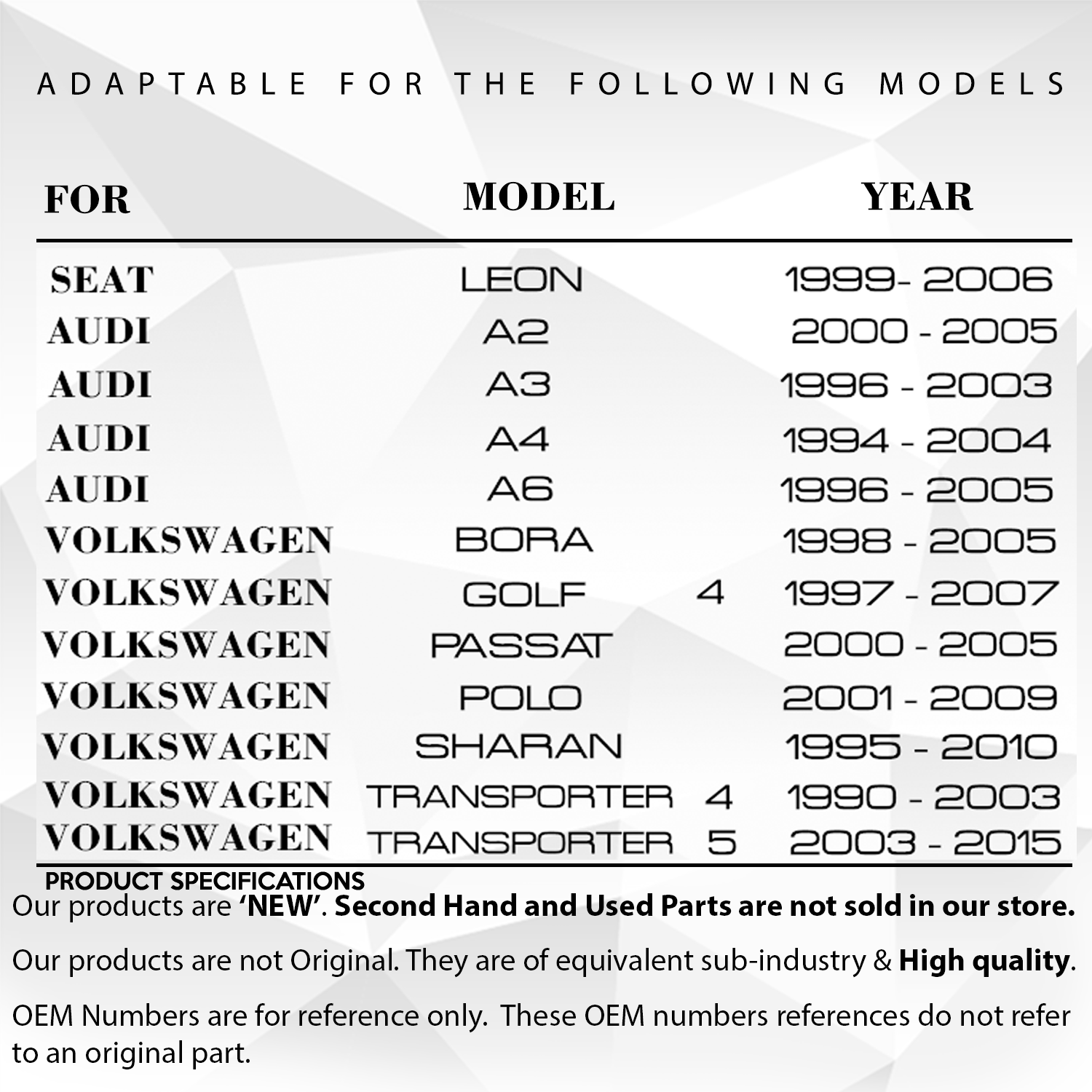 Mercedes, BMW, Skoda, Audi, Volkswagen için Gösterge Motoru