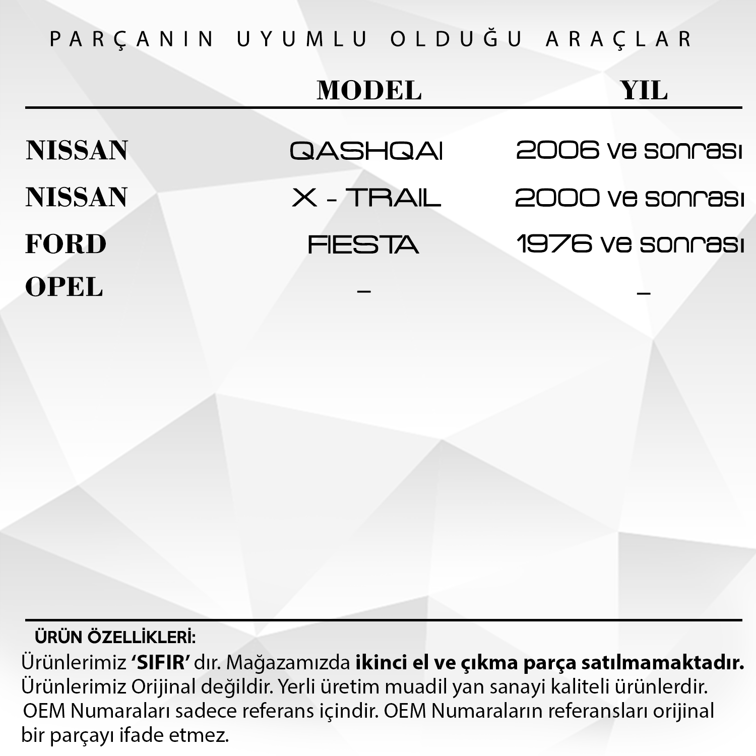 Nissan, Opel için Kilometre Gösterge Motoru