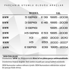 BMW E39, E46,E53 için Sunroof Perdesi Tamir Seti - 10 Parça