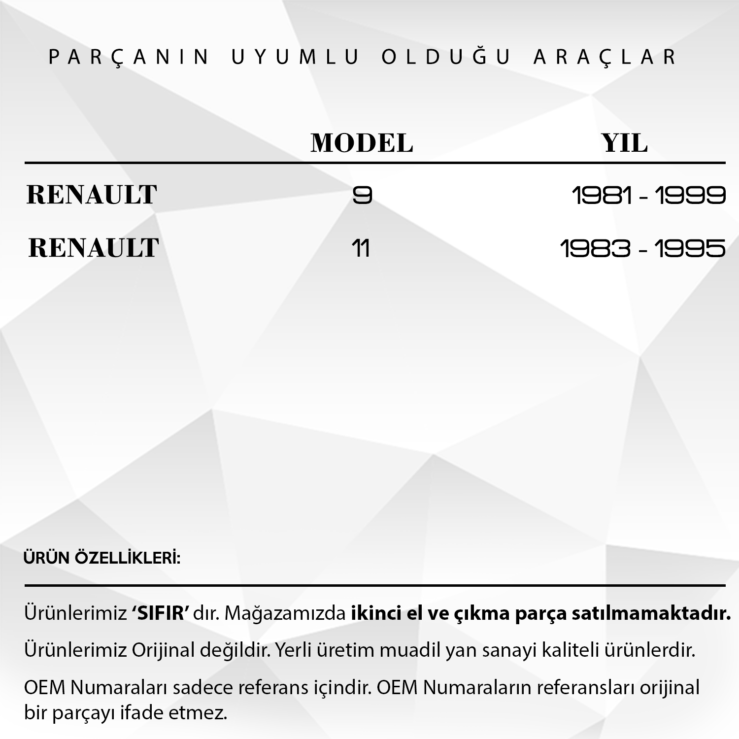 Renault 9,11 için Cam Su Fıskiye Memesi -Sağ