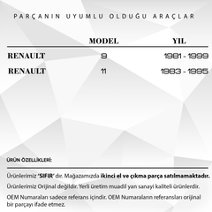 Renault 9,11 için Cam Su Fıskiye Memesi Sağ-Sol Set