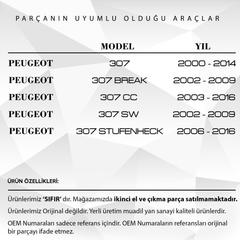 Peugeot 307 için Su Fıskiye Memesi 2'li