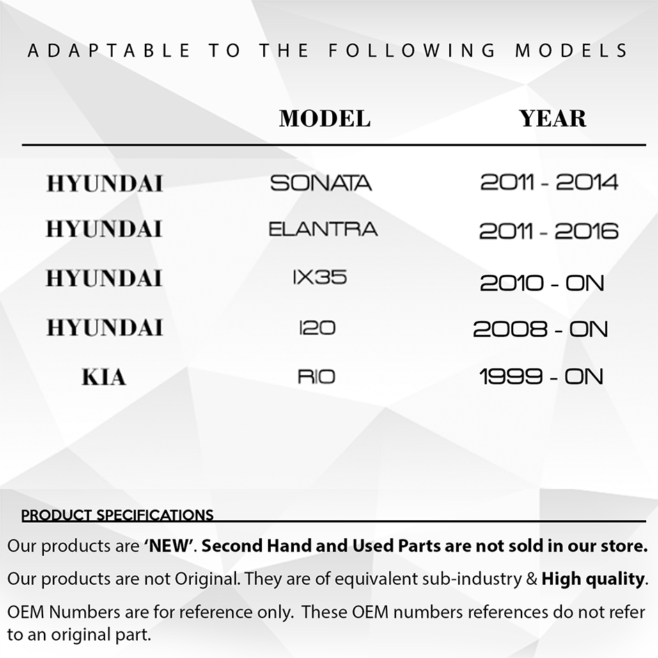 Hyundai Elantra, İX35, İ20, Kia Rio için Airbag Zemberek 93490-3S110