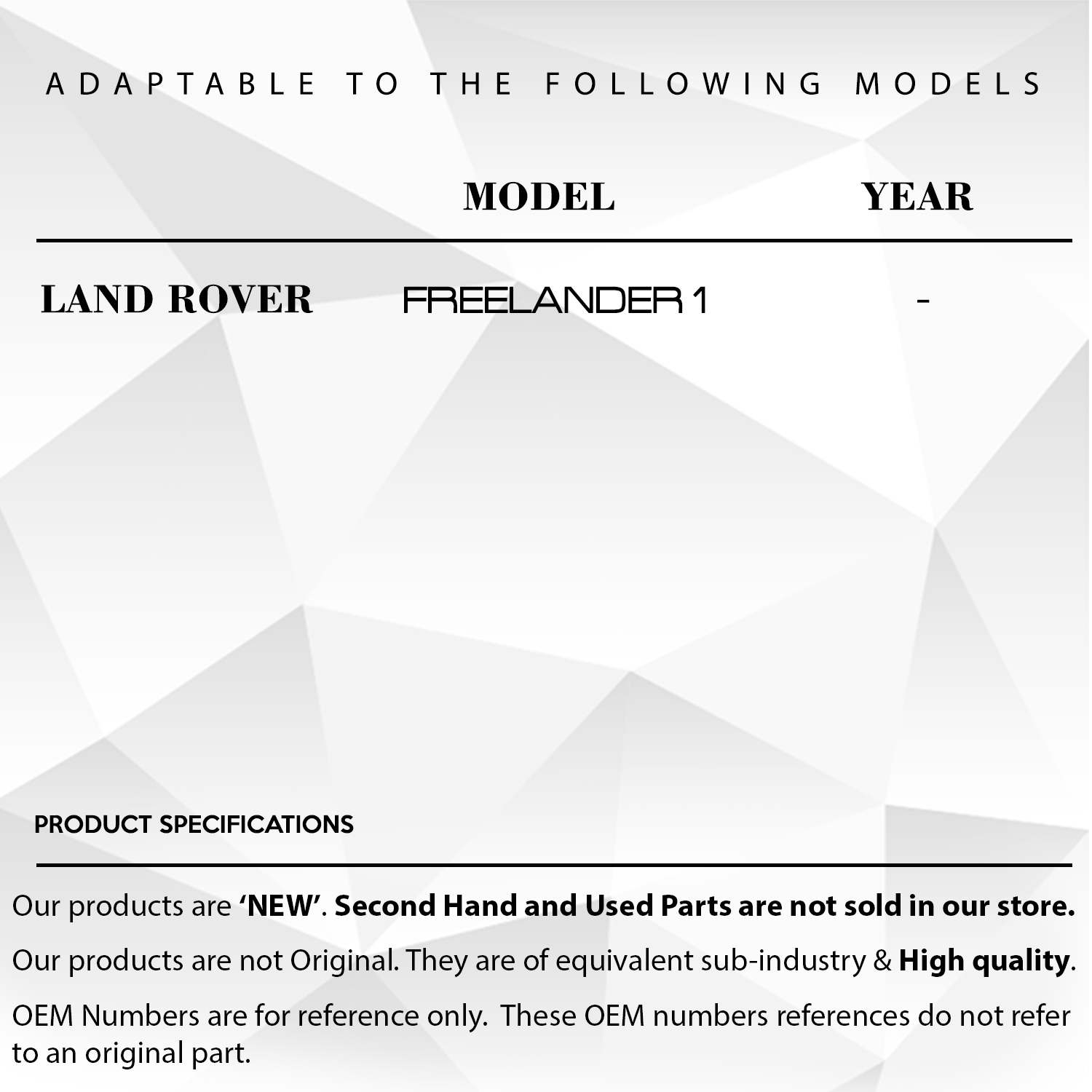 Land Rover Freelander 1 1997-2006 için Sunroof Motor Tamir Dişli