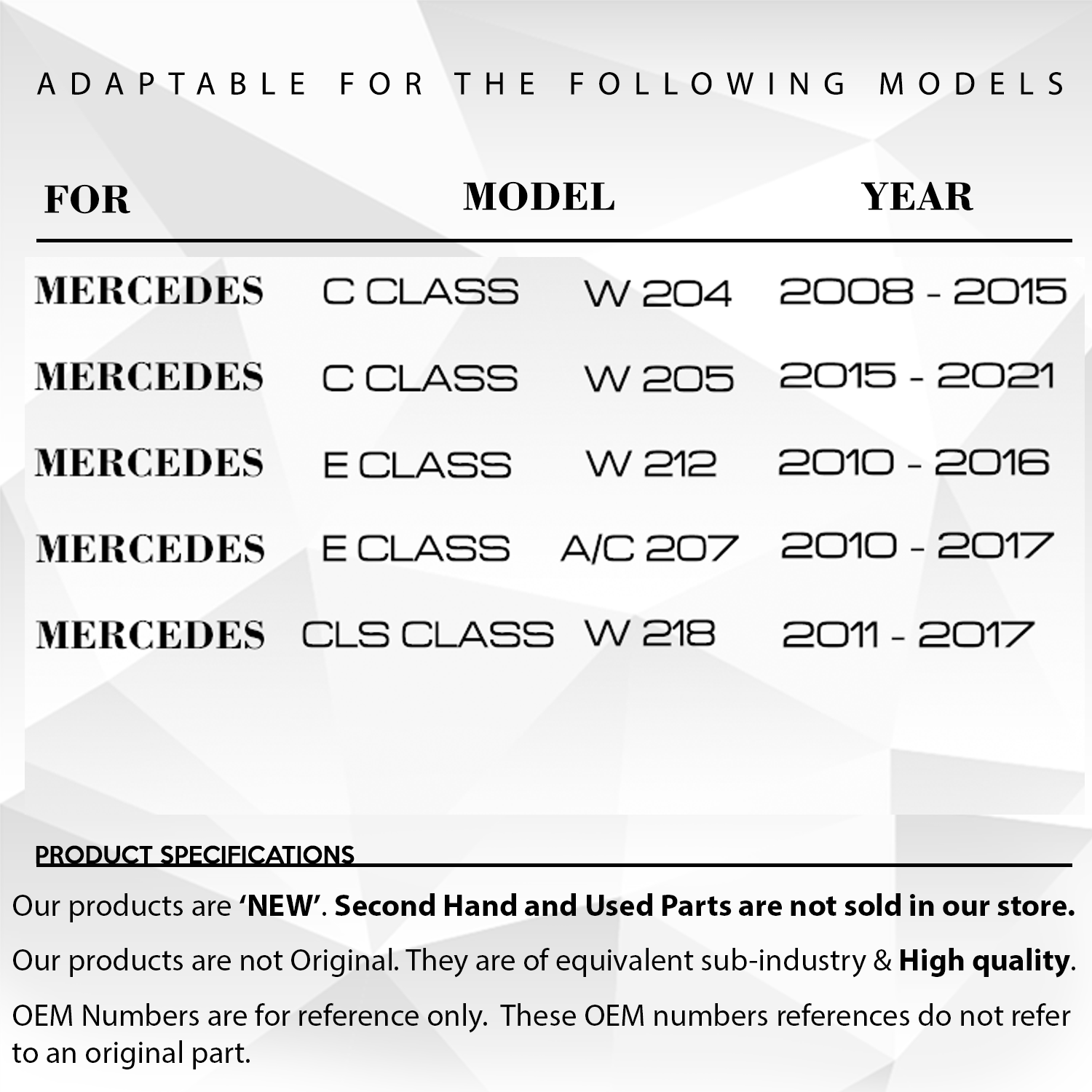 Mercedes C Clas W204,W205,W212,W218 için Sunroof Düğmesi(SİYAH)