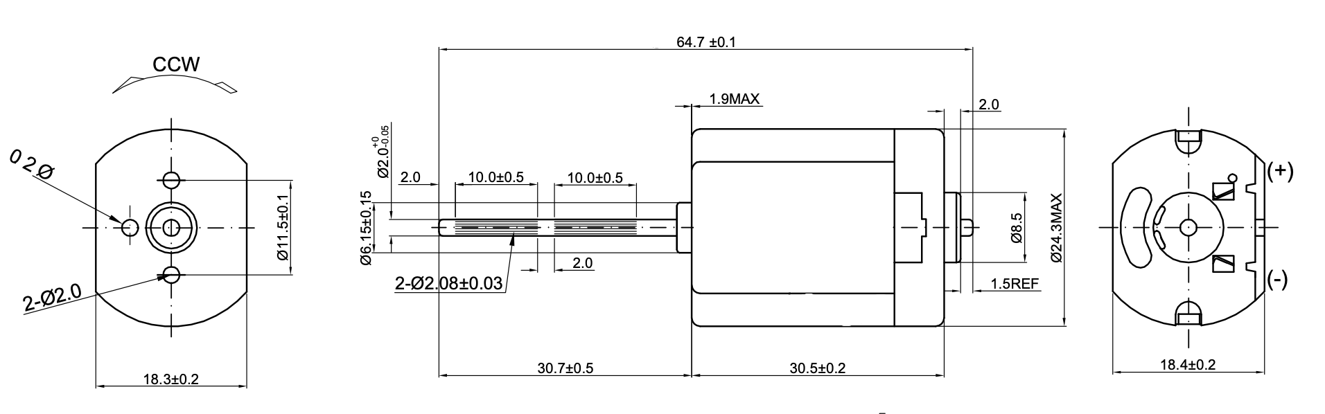 DC Mikro Motor 12V Devir:11500 RPM Uzunluk: 65mm  - 31mm Mil