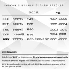 BMW E46,E39,E60,E38 için Arka Perde Tamir Plastik Parçası Klips