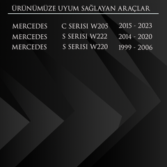 Mercedes C Class W205, S Class W220-W222 için Sağ Kapı Cam Düğme Kapağı