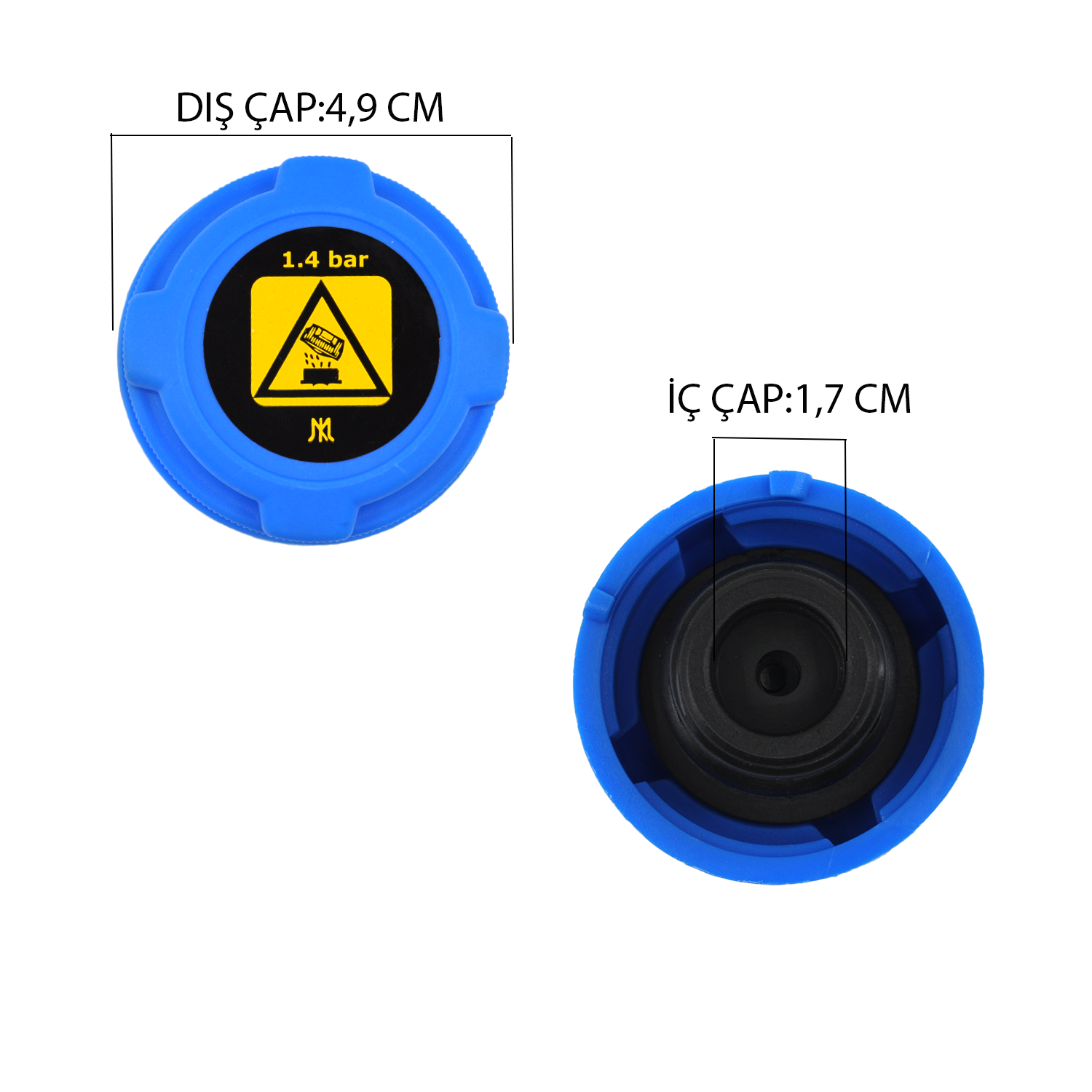 Ford Ka, Fiat, Peugeot için Radyatör Yedek Su Depo Kapağı 1.4 BAR